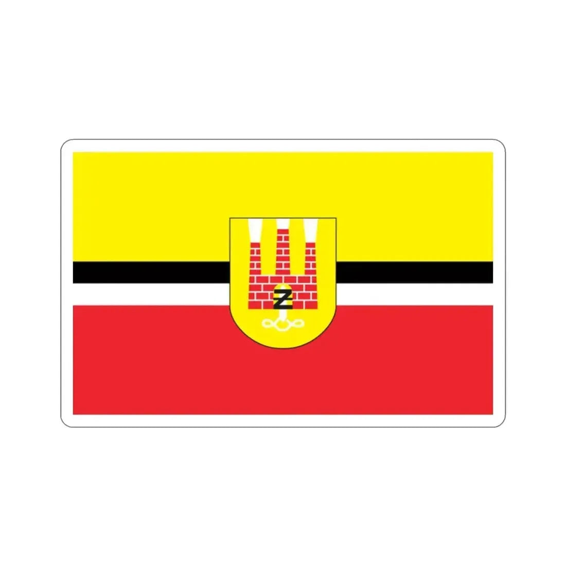 Flag of Żyrardów Poland STICKER Vinyl Die-Cut Decal - The Sticker Space