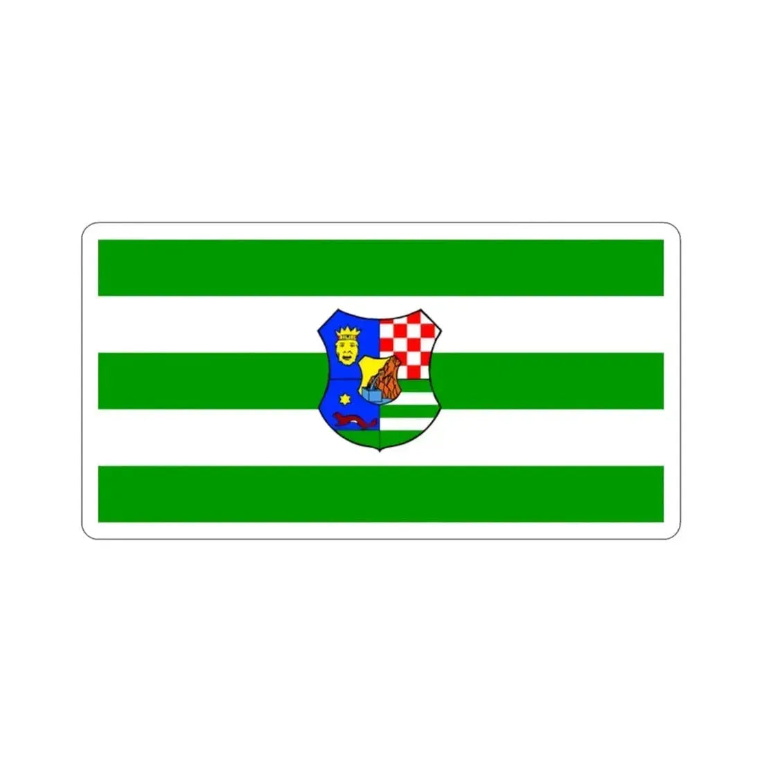 Flag of Zagreb County Croatia STICKER Vinyl Die-Cut Decal - The Sticker Space