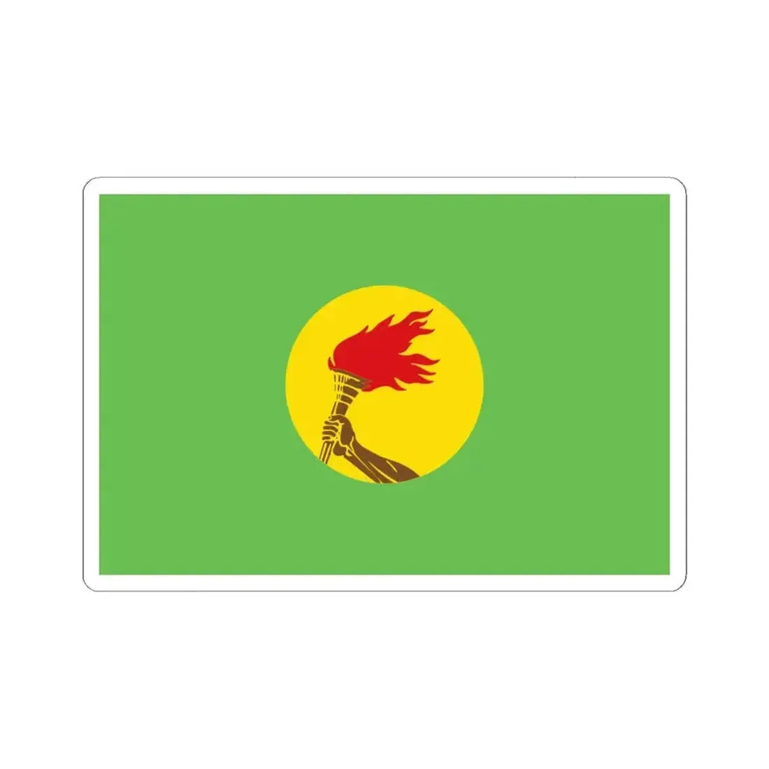 Flag of Zaire 1971-1997 (Congo) STICKER Vinyl Kiss-Cut Decal 6 Inch White - The Sticker Space