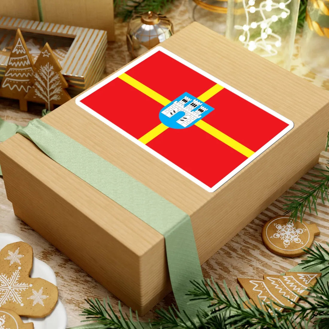 Flag of Zhytomyr Oblast (Ukraine) STICKER Vinyl Kiss-Cut Decal - The Sticker Space
