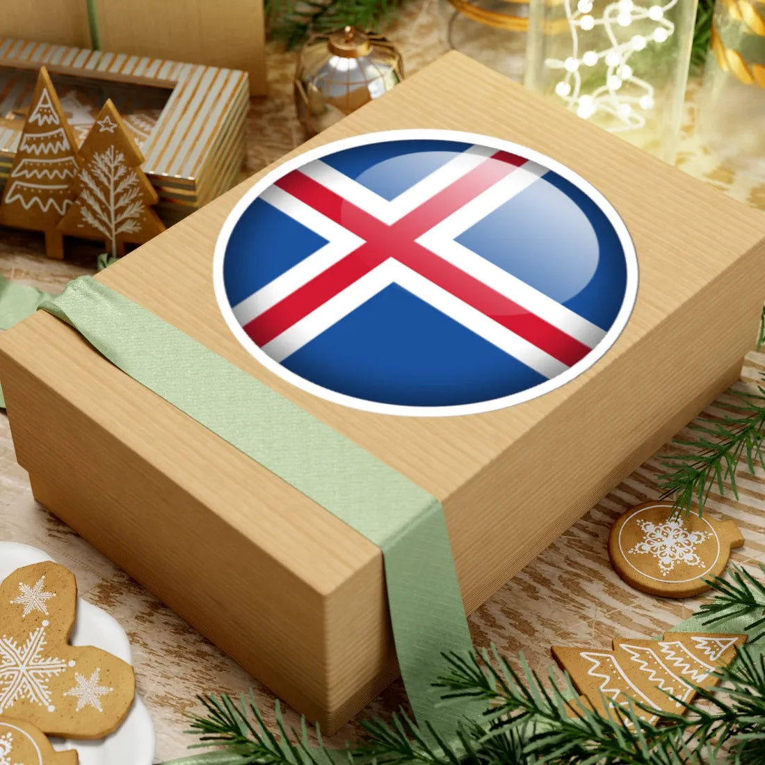 Flag orb Iceland (Iceland) STICKER Vinyl Kiss-Cut Decal - The Sticker Space