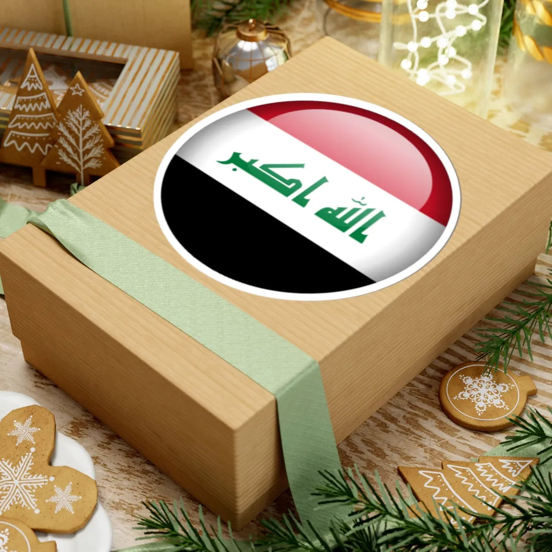 Flag orb Iraq (Iraq) STICKER Vinyl Kiss-Cut Decal - The Sticker Space