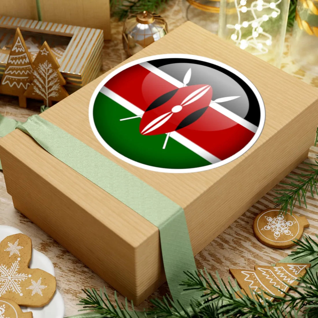 Flag orb Kenya (Kenya) STICKER Vinyl Kiss-Cut Decal - The Sticker Space