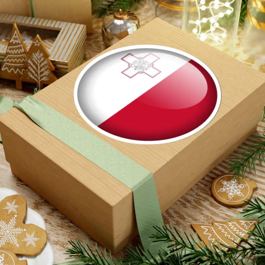 Flag orb Malta (Malta) STICKER Vinyl Kiss-Cut Decal - The Sticker Space