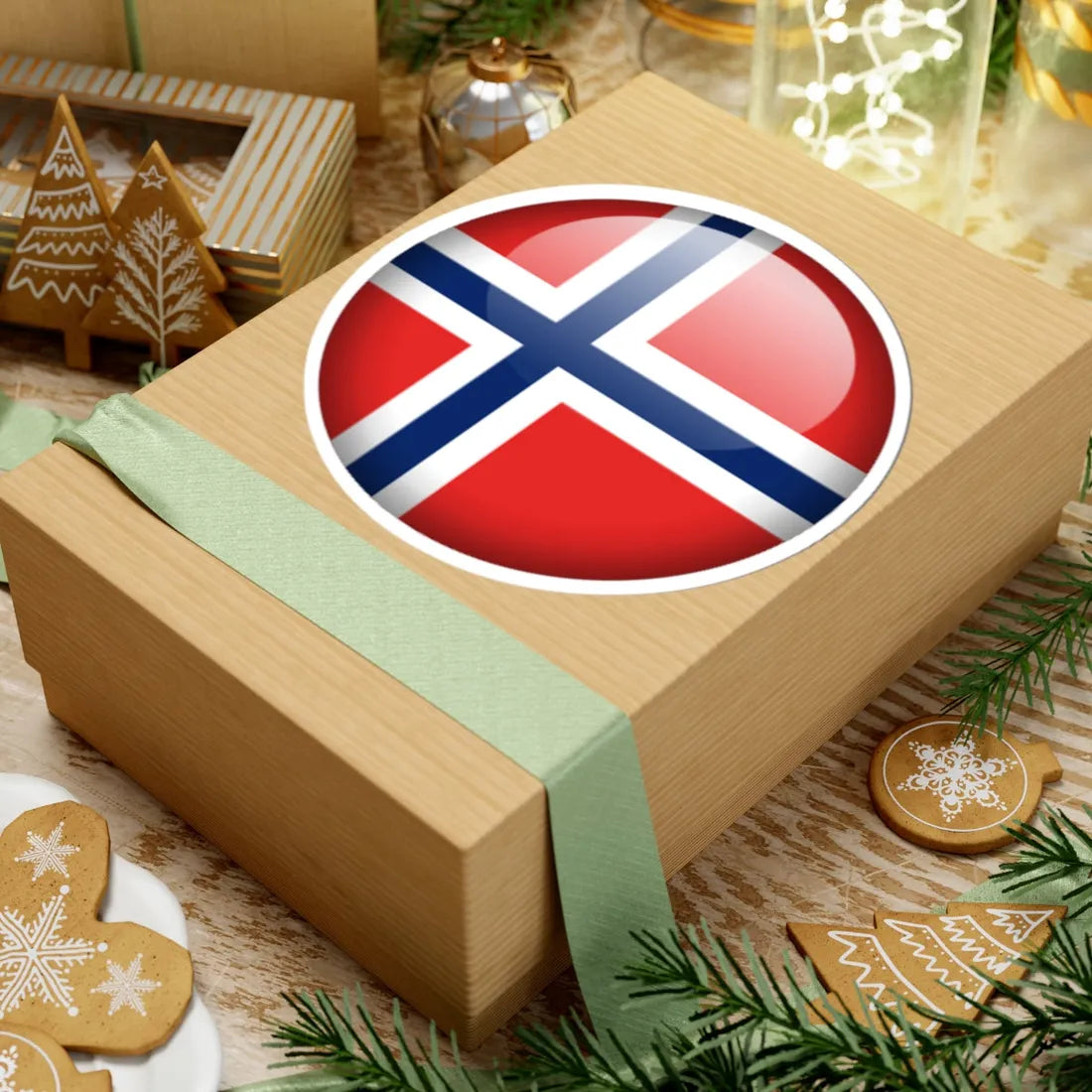 Flag orb Norway (Norway) STICKER Vinyl Kiss-Cut Decal - The Sticker Space