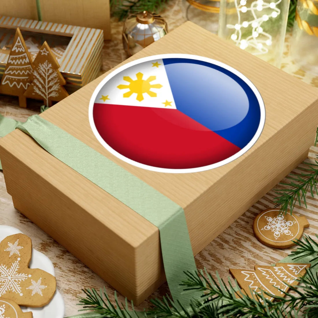Flag orb Philippines (Philippines) STICKER Vinyl Kiss-Cut Decal - The Sticker Space