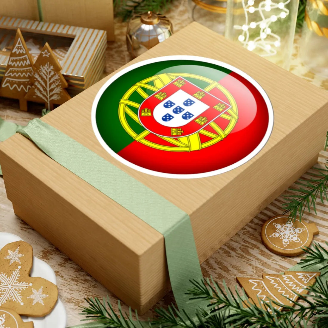 Flag orb Portugal (Portugal) STICKER Vinyl Kiss-Cut Decal - The Sticker Space