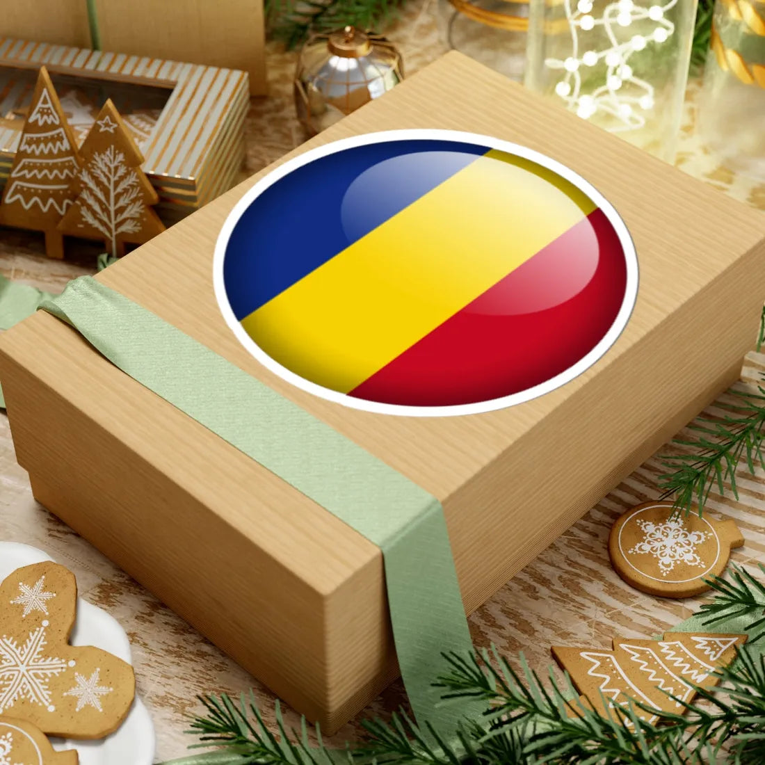 Flag orb Romania (Oman) STICKER Vinyl Kiss-Cut Decal - The Sticker Space