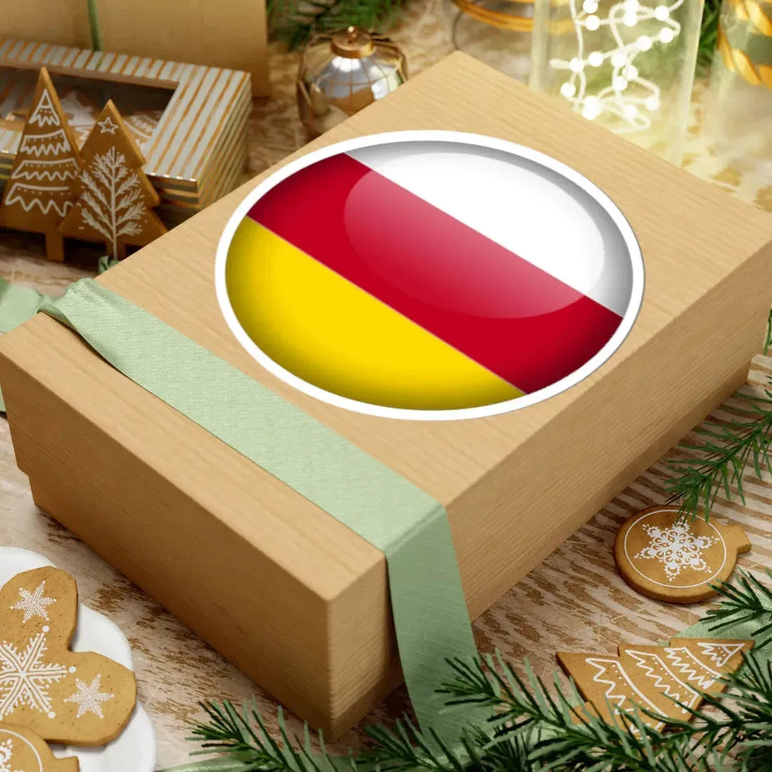 Flag orb South Ossetia STICKER Vinyl Kiss-Cut Decal - The Sticker Space