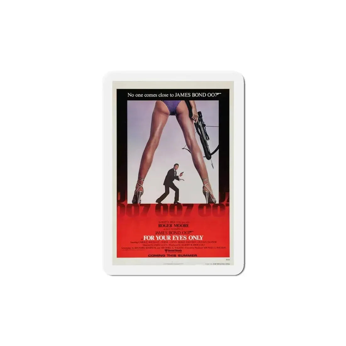 For Your Eyes Only 1981 Movie Poster Refrigerator Magnet - The Sticker Space