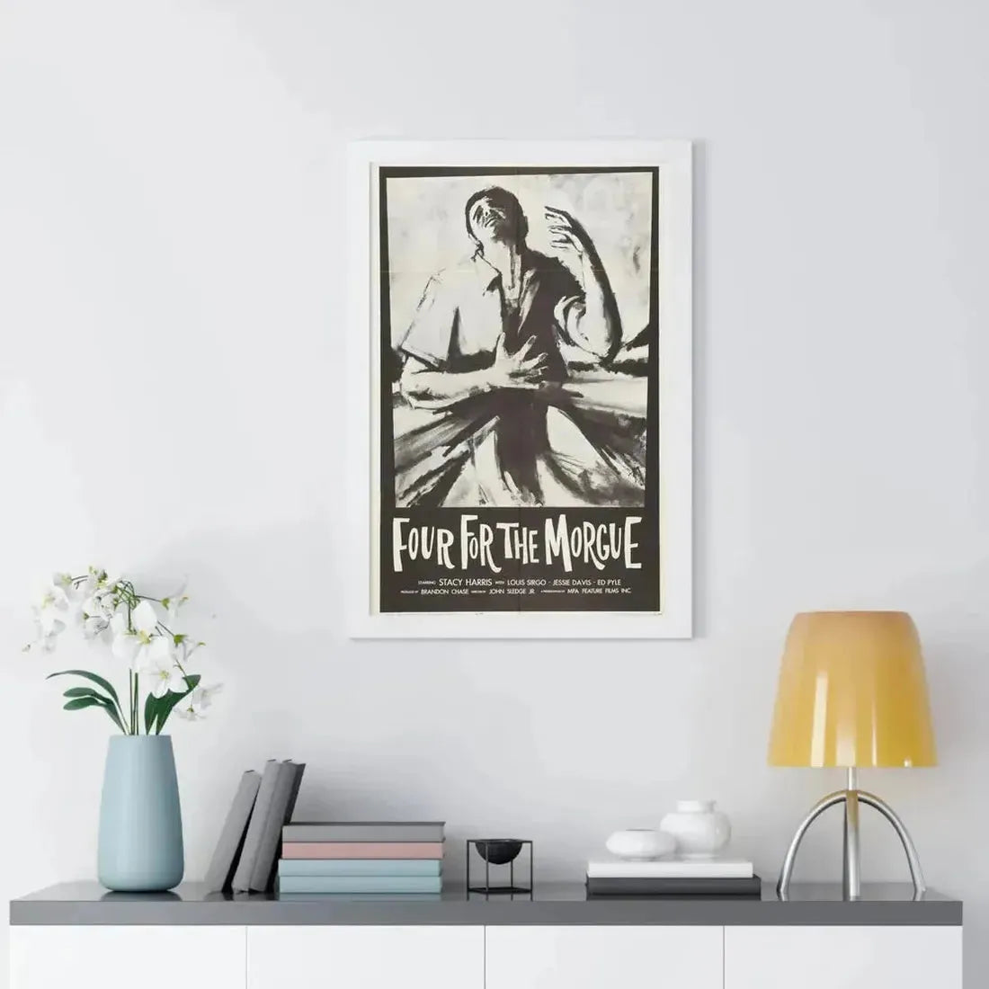 FOUR FOR THE MORGUE 1962 - Framed Movie Poster - The Sticker Space