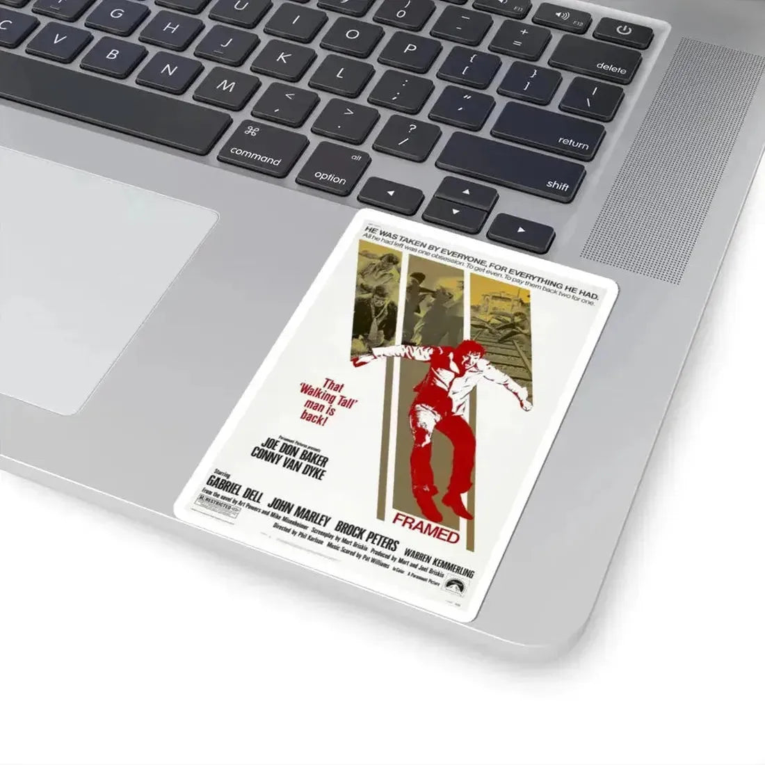 Framed 1975 Movie Poster - STICKER Vinyl Kiss-Cut Decal - The Sticker Space