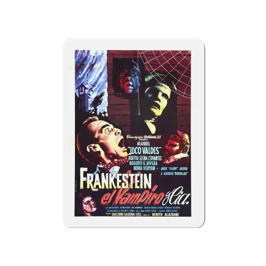 FRANKENSTEIN, THE VAMPIRE AND CO 1962 Movie Poster - Refrigerator Magnet - The Sticker Space