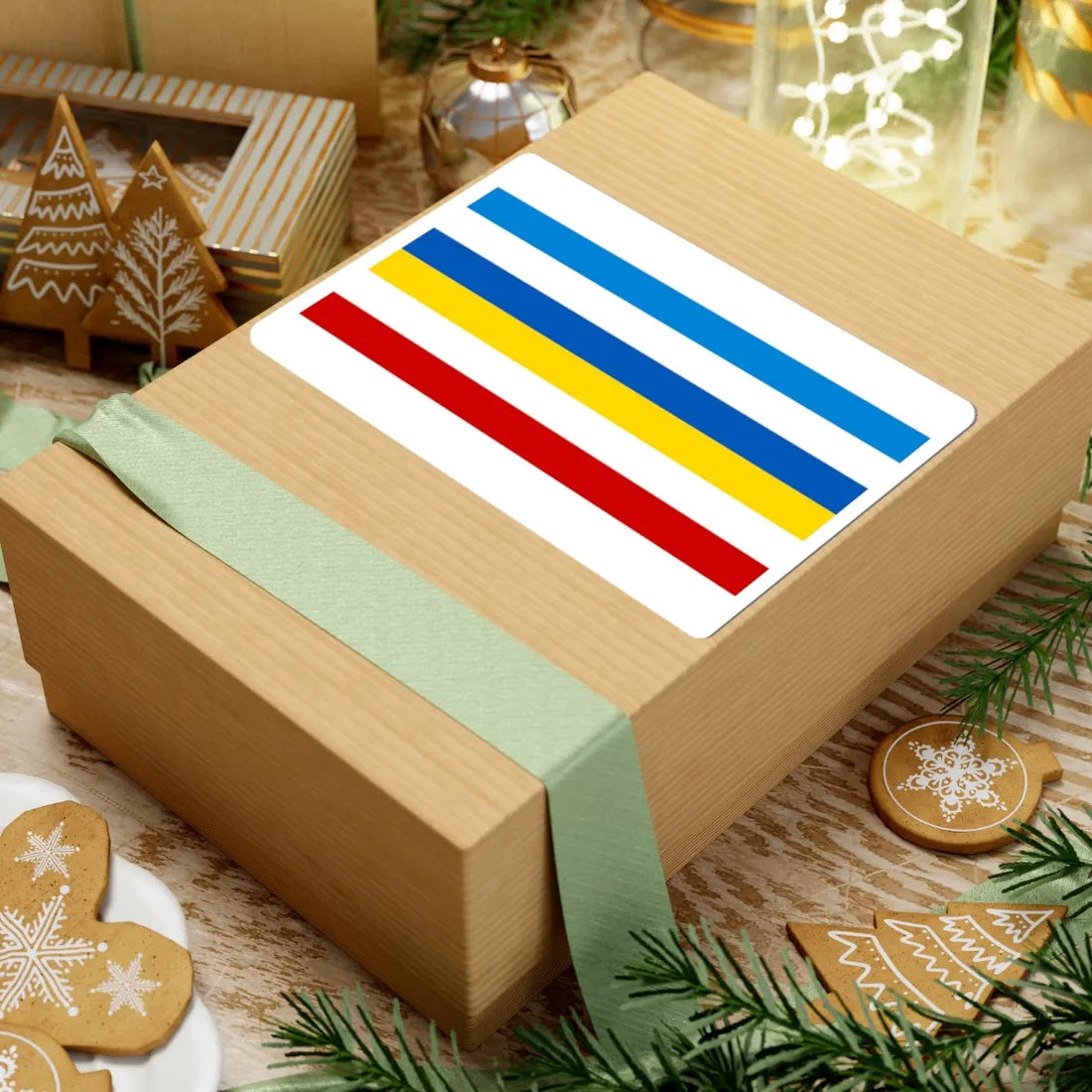 Free Russia Ukraine Belarus solidarity flag 1 (Ukraine) STICKER Vinyl Kiss-Cut Decal - The Sticker Space