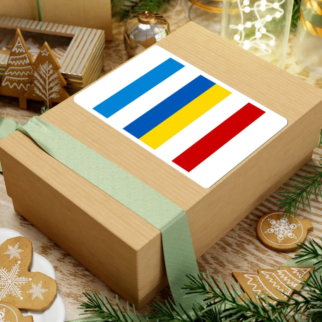 Free Russia Ukraine Belarus solidarity flag 2 (Ukraine) STICKER Vinyl Kiss-Cut Decal - The Sticker Space