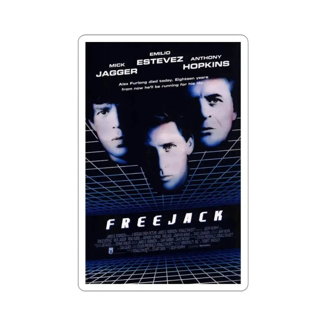 Freejack 1992 Movie Poster STICKER Vinyl Die-Cut Decal - The Sticker Space
