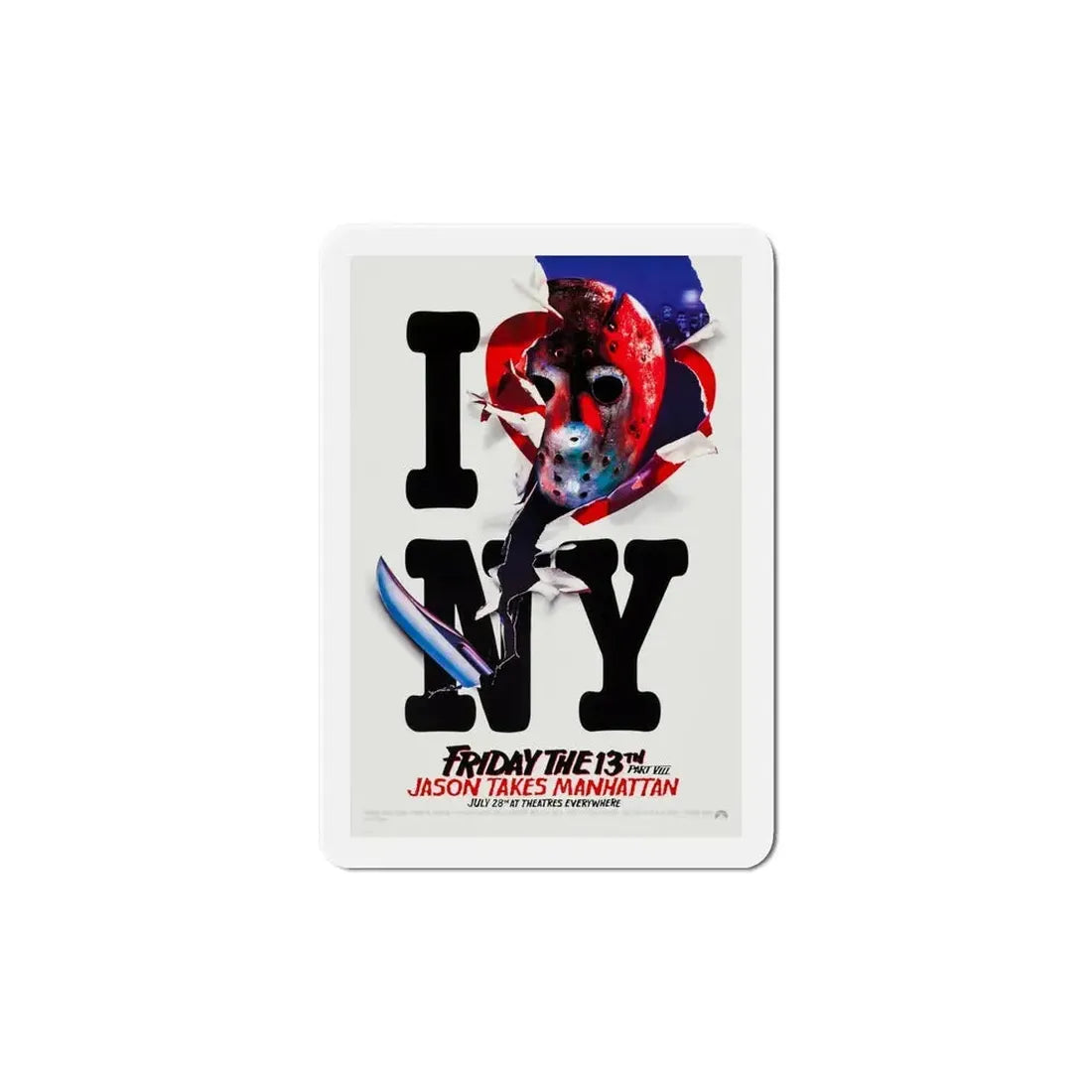 Friday the 13th Part VIII 1989 Movie Poster Refrigerator Magnet - The Sticker Space