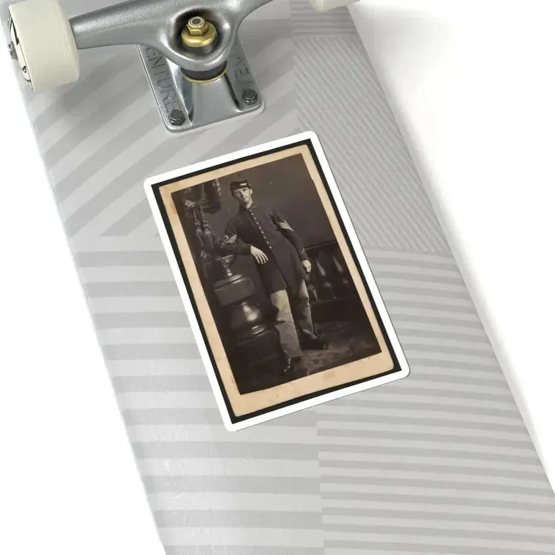 Full-Length Portrait of an Unidentified Civil War Soldier (U.S. Civil War) STICKER Vinyl Kiss-Cut Decal - The Sticker Space