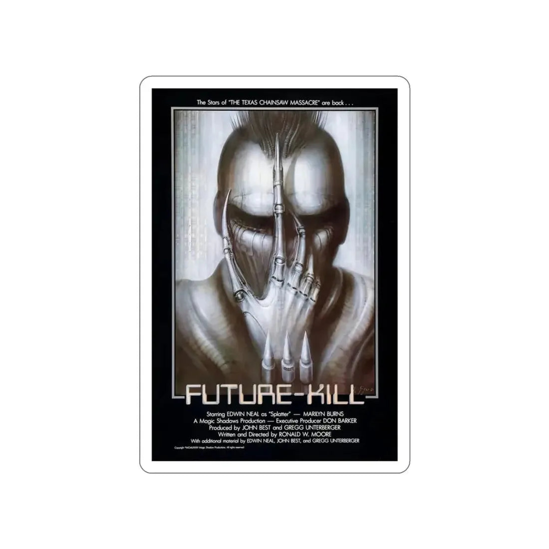 FUTURE KILL 1985 Movie Poster STICKER Vinyl Die-Cut Decal - The Sticker Space