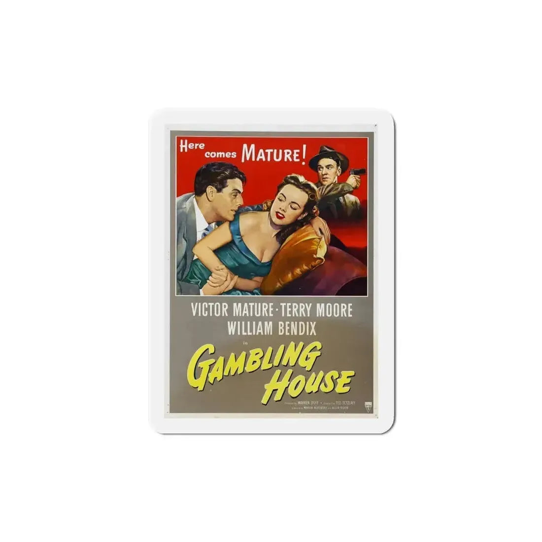 Gambling House 1951 Movie Poster Refrigerator Magnet - The Sticker Space