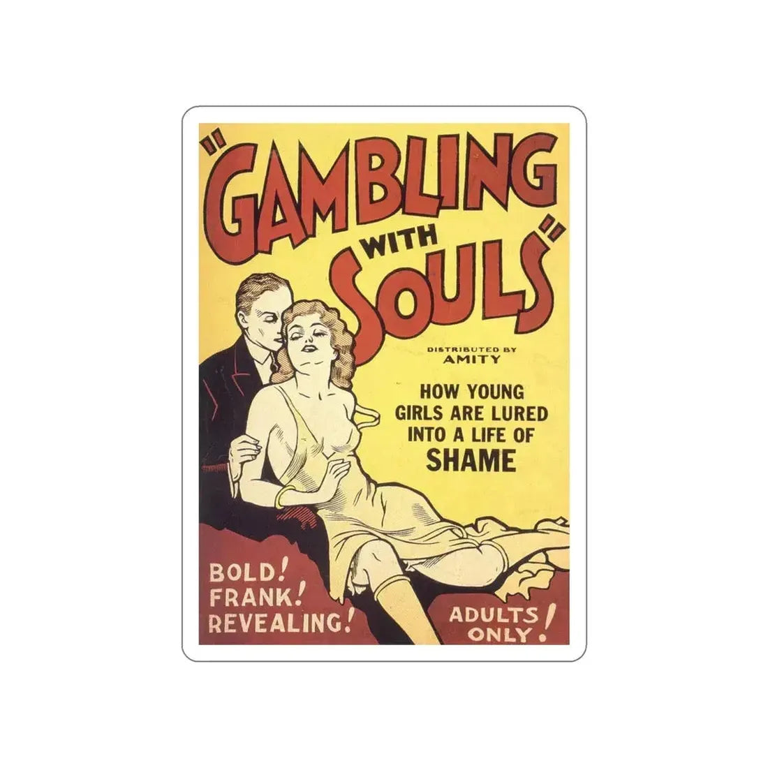 GAMBLING WITH SOULS 1936 Movie Poster STICKER Vinyl Die-Cut Decal - The Sticker Space
