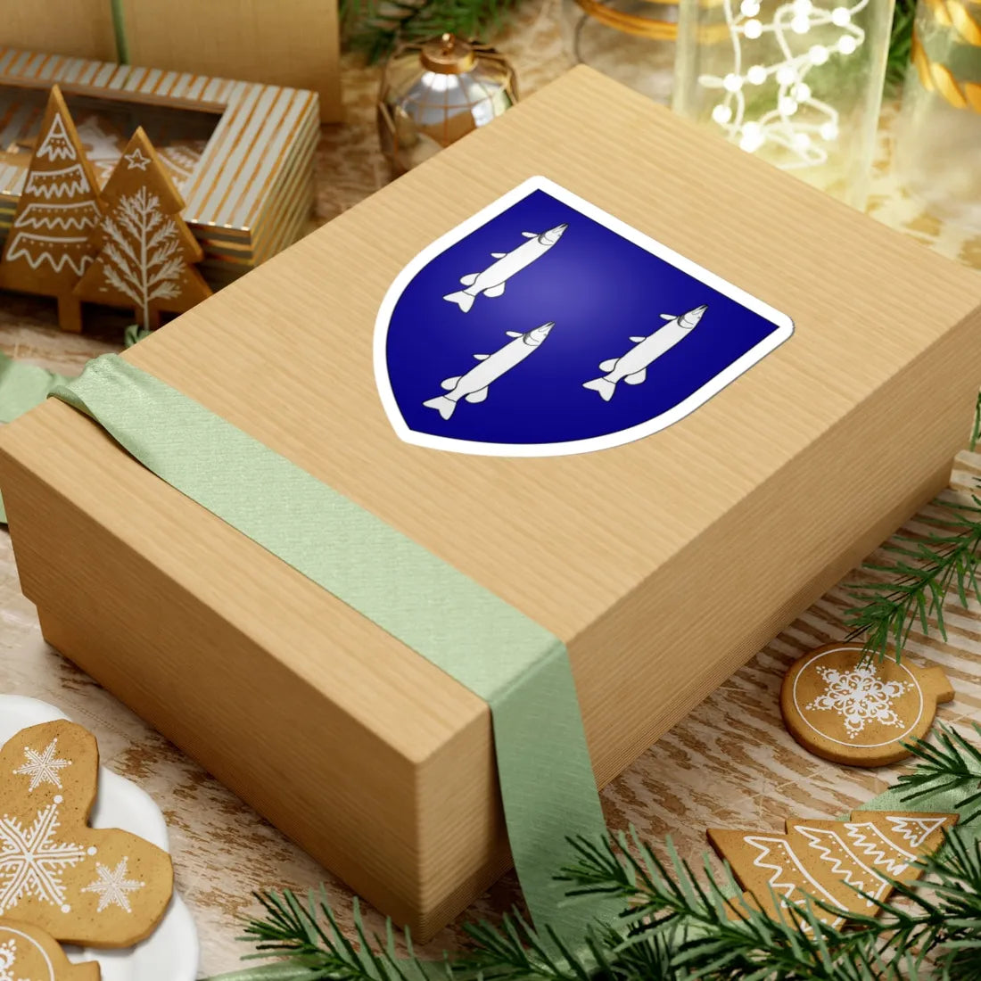 Ged of that Ilk Arms (Scotland) (Coat of Arms) STICKER Vinyl Kiss-Cut Decal - The Sticker Space