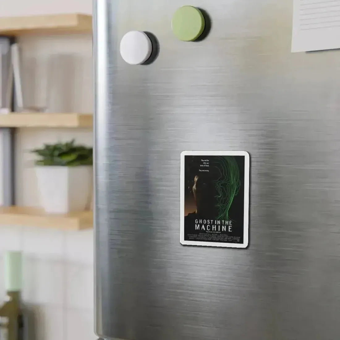 GHOST IN THE MACHINE 1993 Movie Poster - Refrigerator Magnet - The Sticker Space