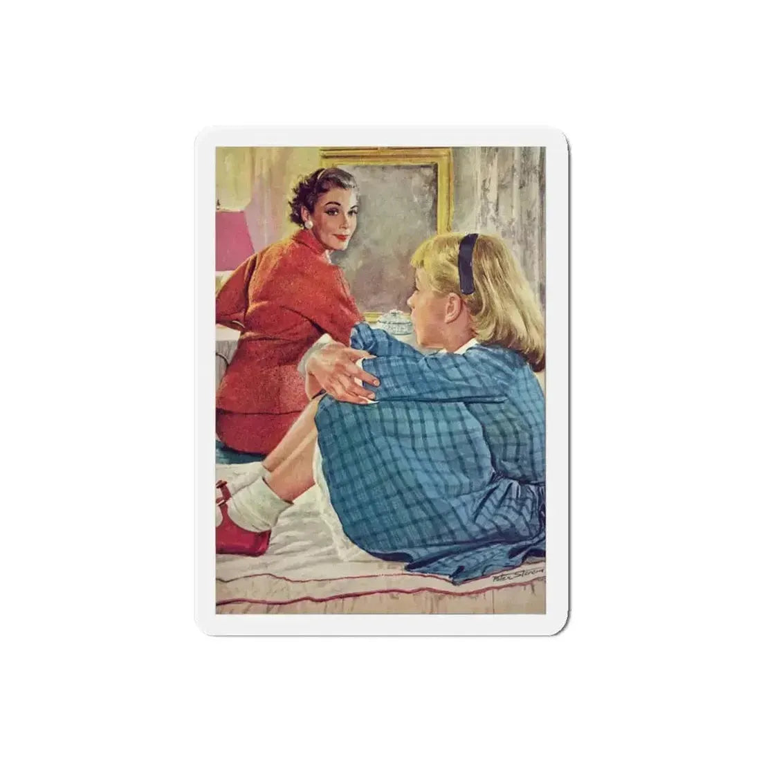 Gift Beyond Price, Redbook, January 1957 (Magazine Illustration) Refrigerator Magnet - The Sticker Space