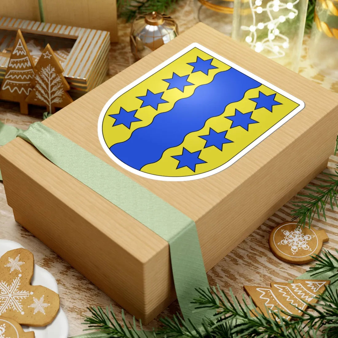 Glarus Nord-coat of arms (Switzerland) (Coat of Arms) STICKER Vinyl Kiss-Cut Decal - The Sticker Space