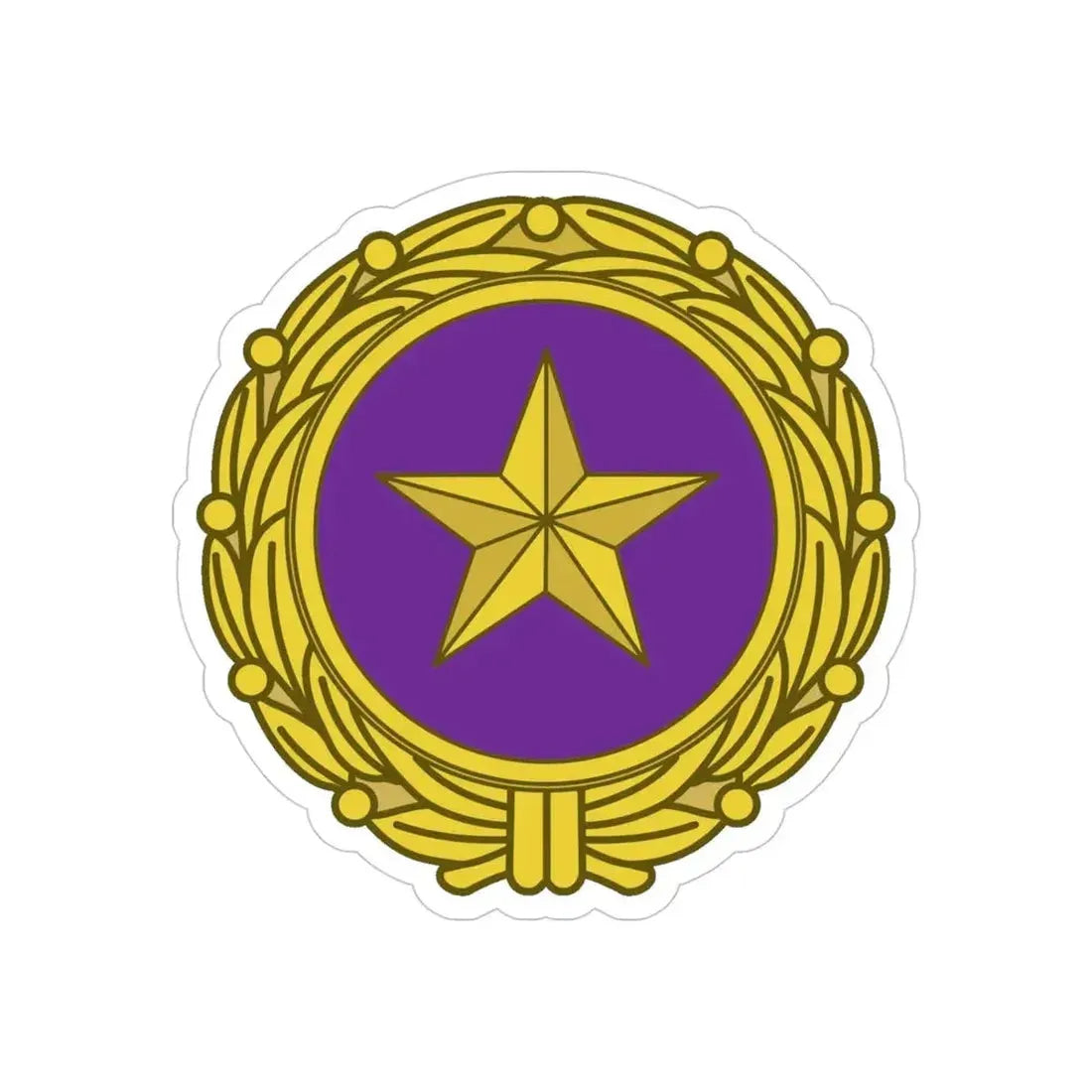 Gold Star Lapel (U.S. Army) REVERSE PRINT Transparent Die-Cut STICKER - The Sticker Space