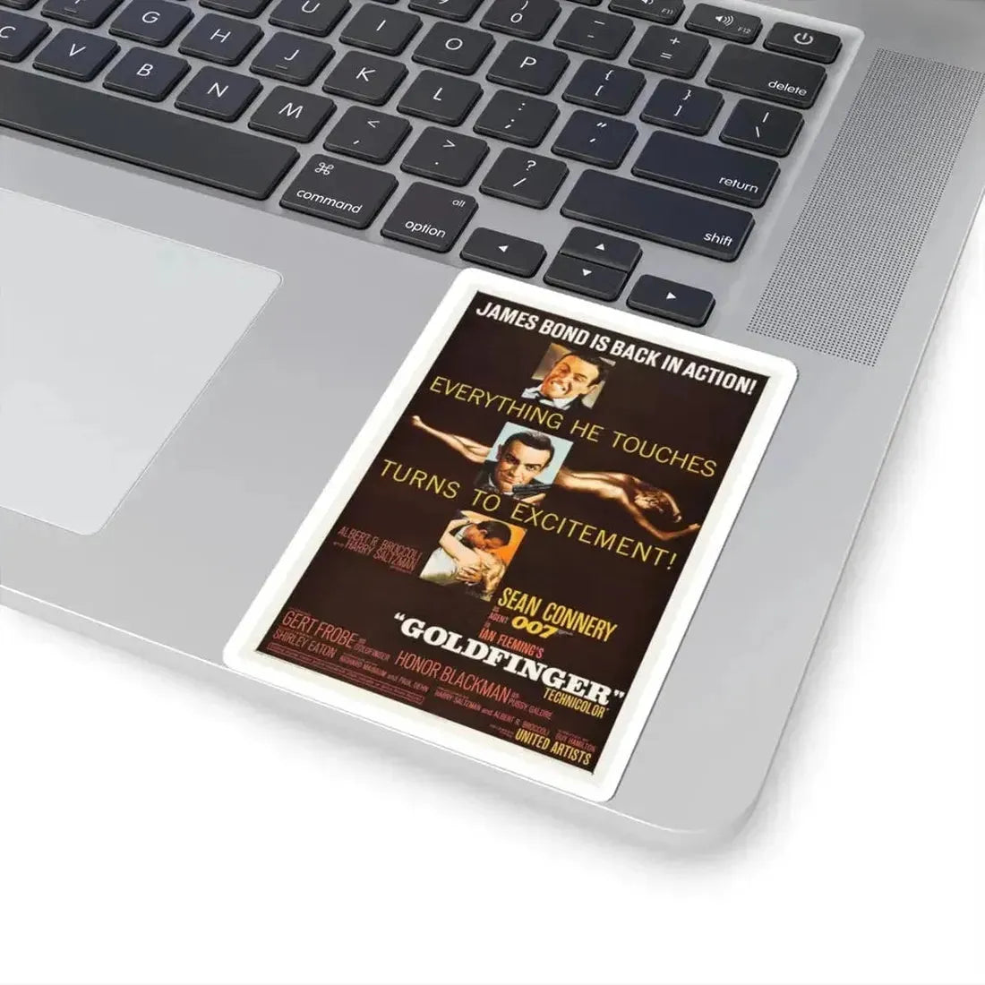 Goldfinger 1964 Movie Poster - STICKER Vinyl Kiss-Cut Decal - The Sticker Space