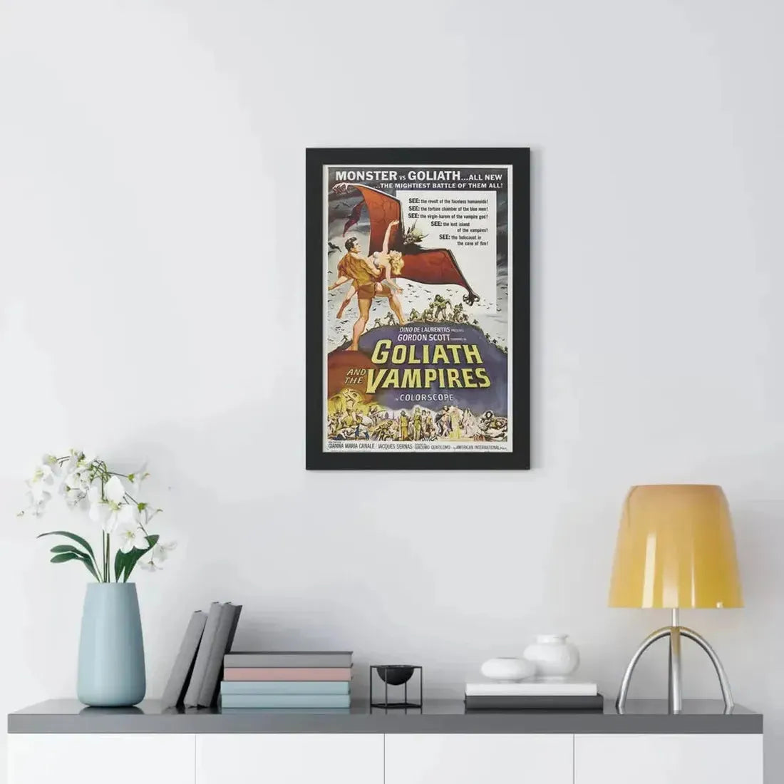 GOLIATH AND THE VAMPIRES 1961 - Framed Movie Poster - The Sticker Space