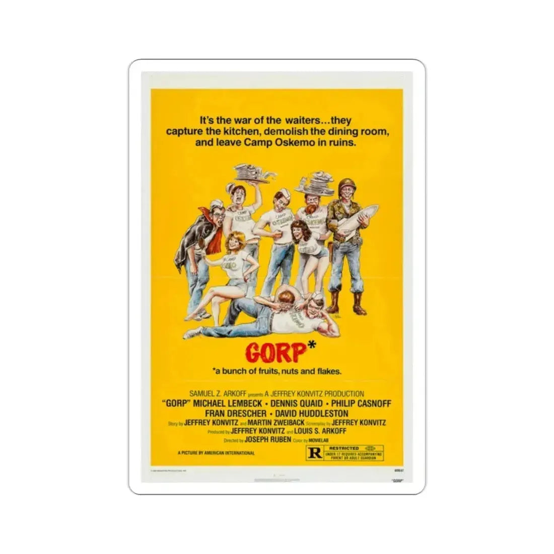 Gorp 1980 Movie Poster STICKER Vinyl Die-Cut Decal - The Sticker Space