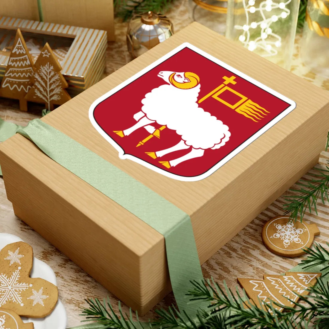 Gotland kommunvapen - Riksarkivet Sverige-vector (Sweden) (Coat of Arms) STICKER Vinyl Kiss-Cut Decal - The Sticker Space