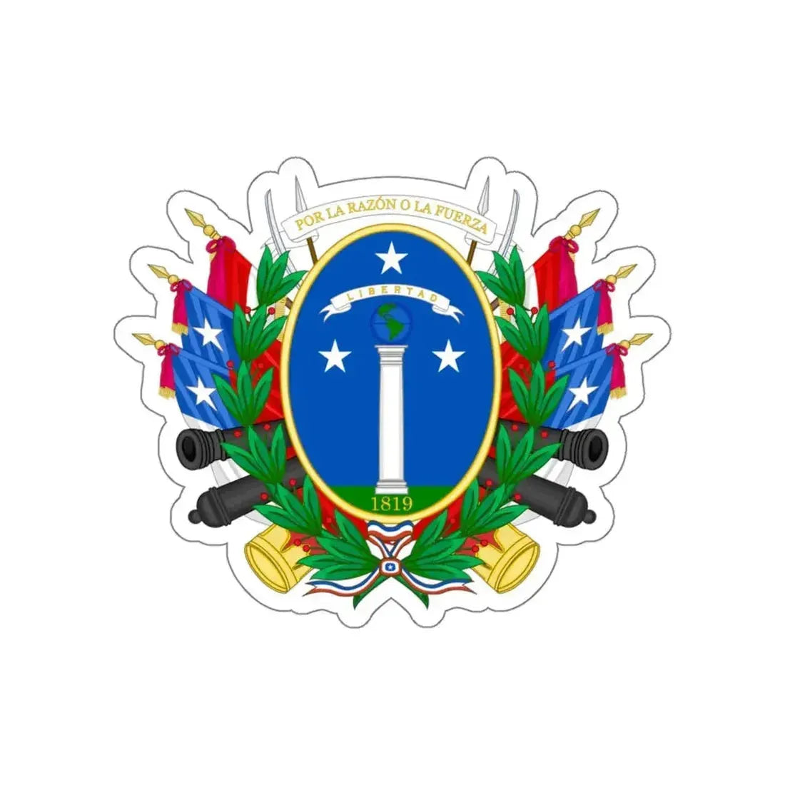 Greater Coat of Arms of Chile (1819-1834) STICKER Vinyl Die-Cut Decal - The Sticker Space