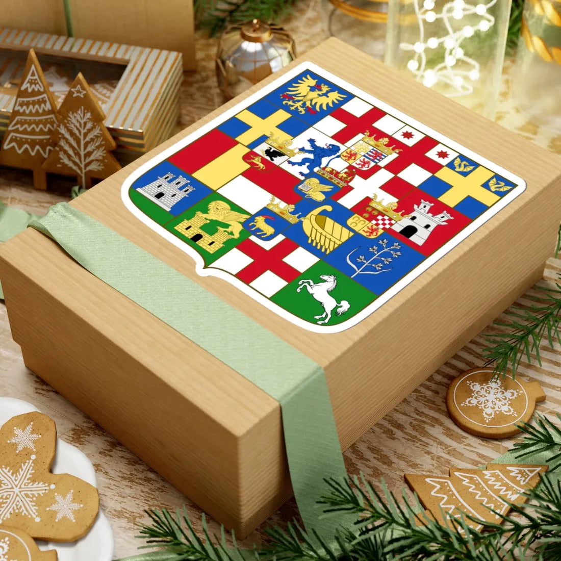 Greater coat of arms of the Republic of Venice 1680 (Italy) (Coat of Arms) STICKER Vinyl Kiss-Cut Decal - The Sticker Space