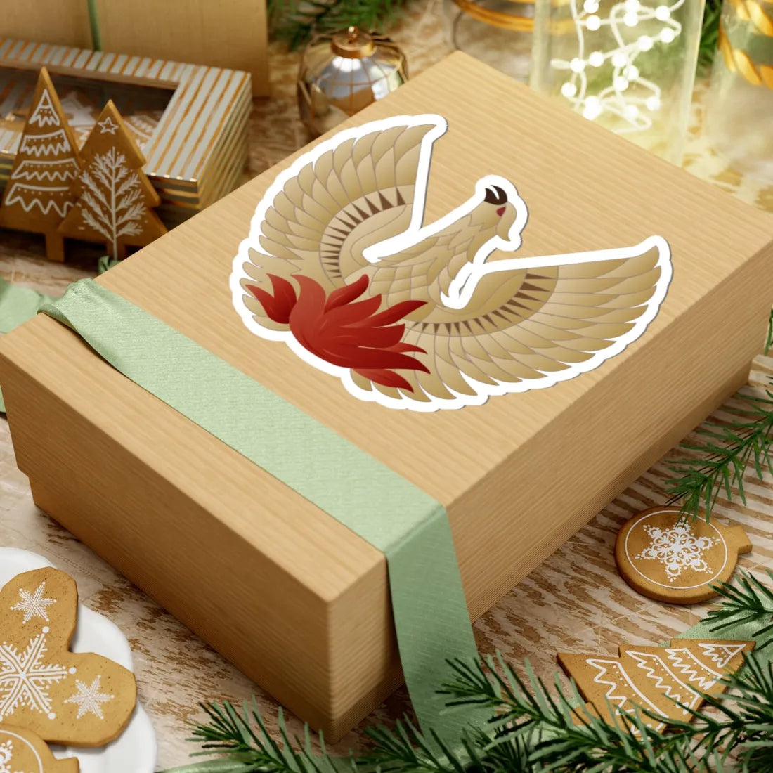 Greek Phoenix (Greece) (Coat of Arms) STICKER Vinyl Kiss-Cut Decal - The Sticker Space