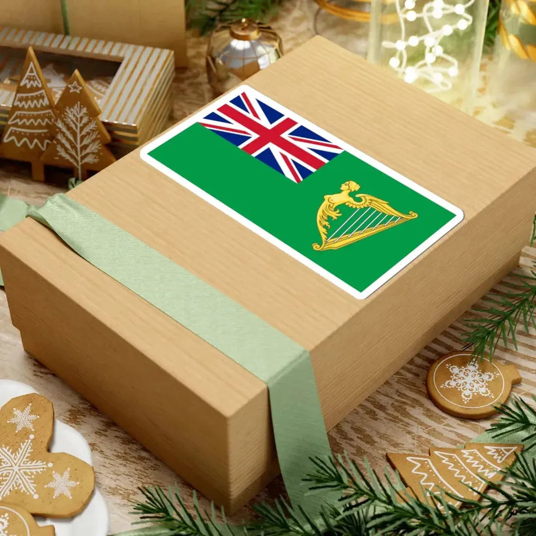 Green Ensign (Ireland) STICKER Vinyl Kiss-Cut Decal - The Sticker Space