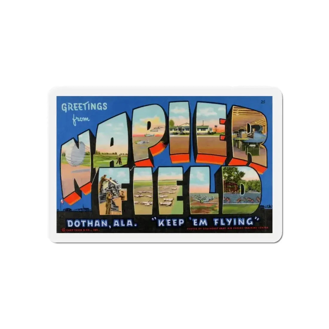 Greetings from Napier Field (Greeting Postcards) Refrigerator Magnet - The Sticker Space