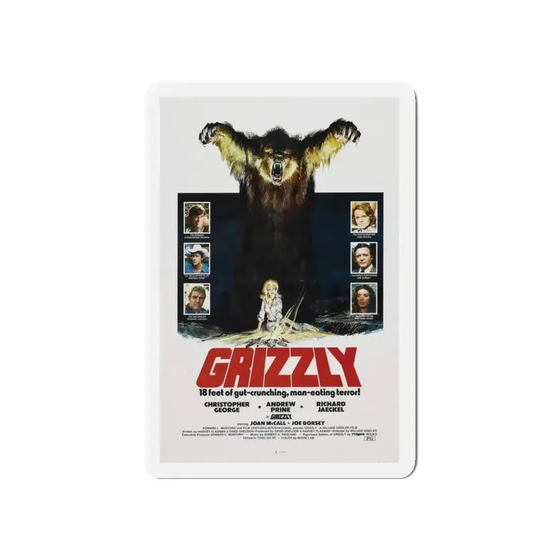 GRIZZLY 1976 Movie Poster - Refrigerator Magnet - The Sticker Space