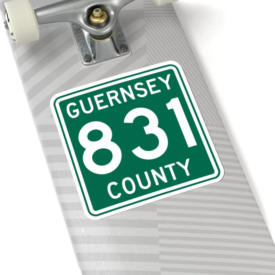 Guernsey County 831 OH (Ohio) (Road Sign) STICKER Vinyl Kiss-Cut Decal - The Sticker Space
