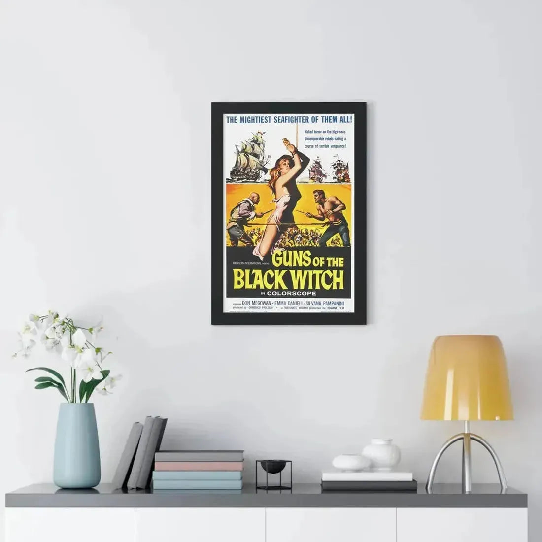 GUNS OF THE BLACK WITCH 1961 - Framed Movie Poster - The Sticker Space