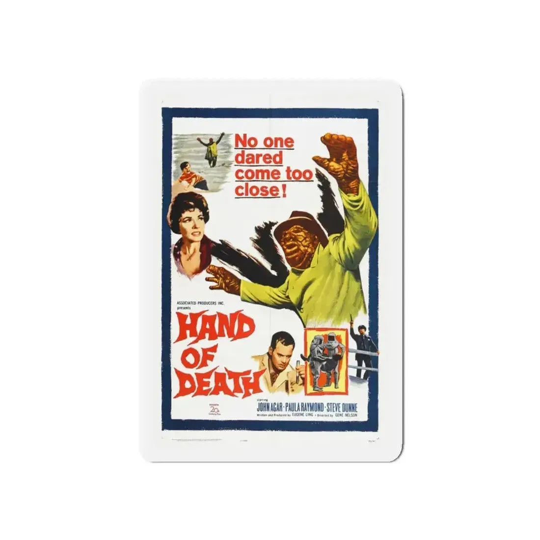 HAND OF DEATH 1962 Movie Poster - Refrigerator Magnet - The Sticker Space
