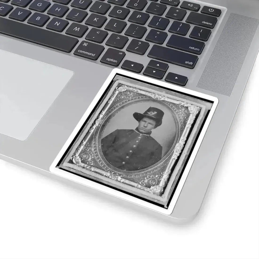 Harrison (Harry) Corbin, Pvt., U.S.A., Half-Length Portrait Facing Front (U.S. Civil War) STICKER Vinyl Kiss-Cut Decal - The Sticker Space