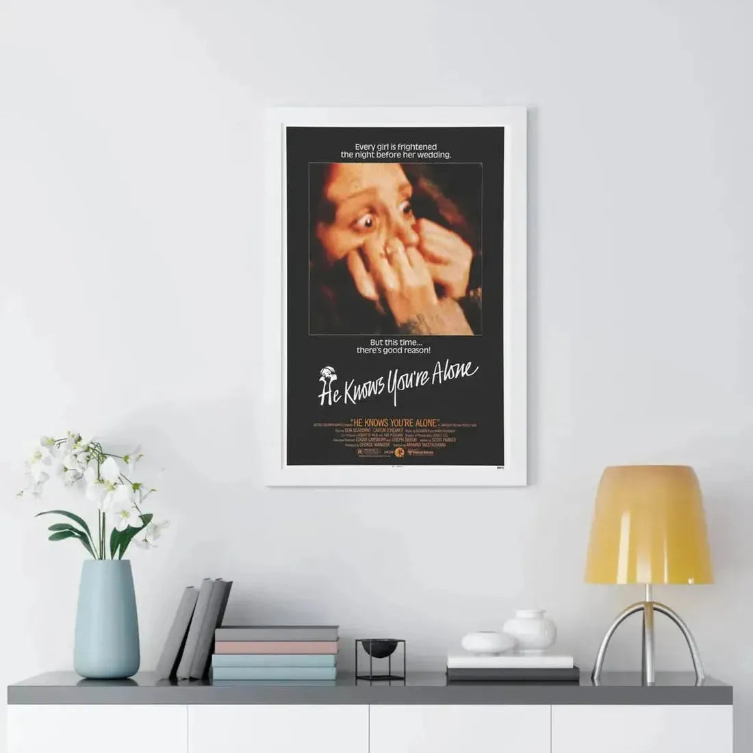 HE KNOWS YOU'RE ALONE 1980 - Framed Movie Poster - The Sticker Space