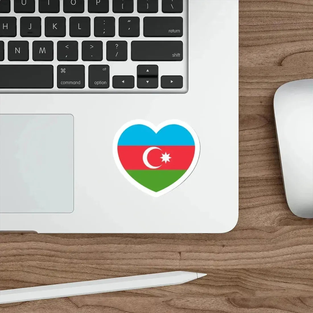 Heart Flag of Azerbaijan - STICKER Vinyl Die-Cut Decal - The Sticker Space