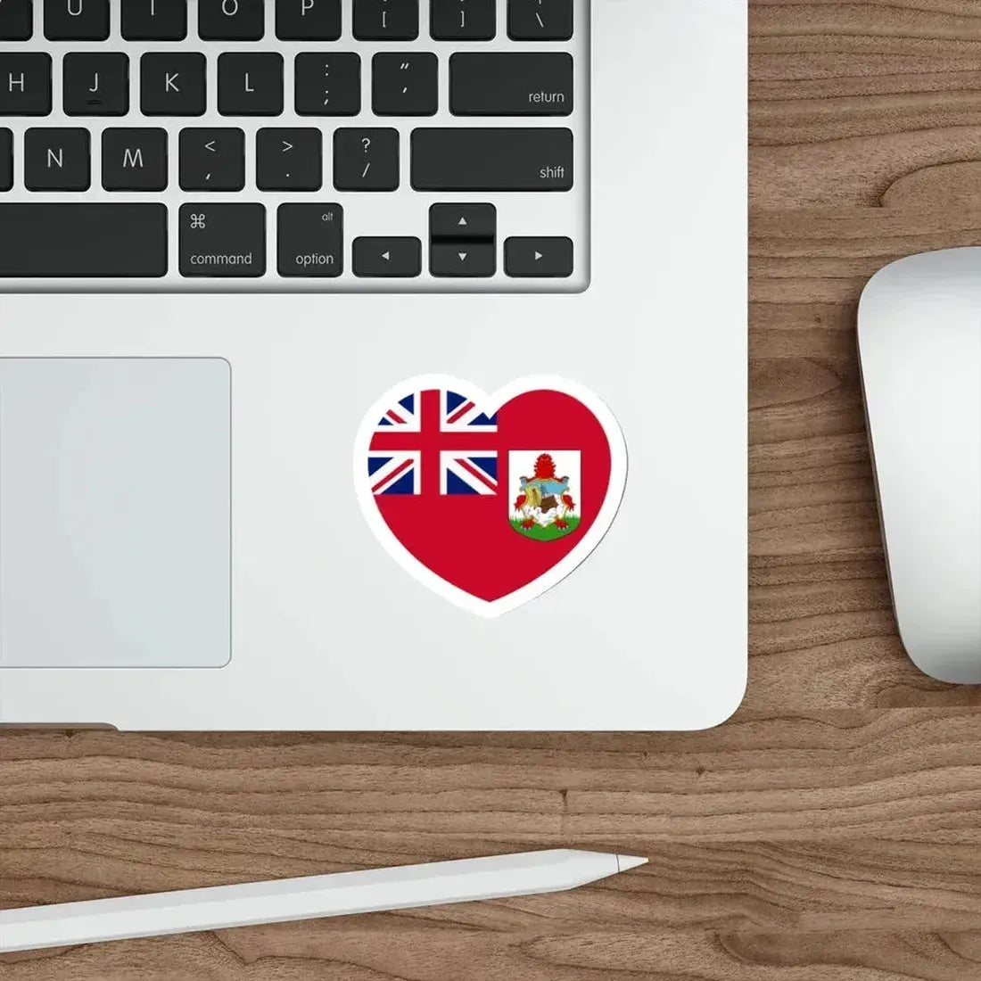 Heart Flag of Bermuda - STICKER Vinyl Die-Cut Decal - The Sticker Space