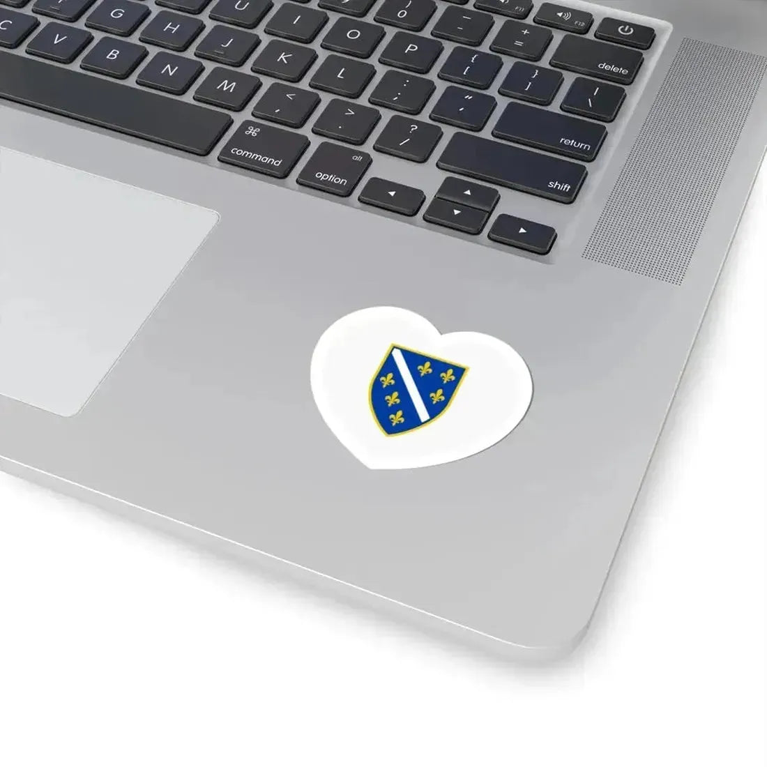 Heart Flag of Bosnia and Herzegovina 1992-1998 - STICKER Vinyl Kiss-Cut Decal - The Sticker Space