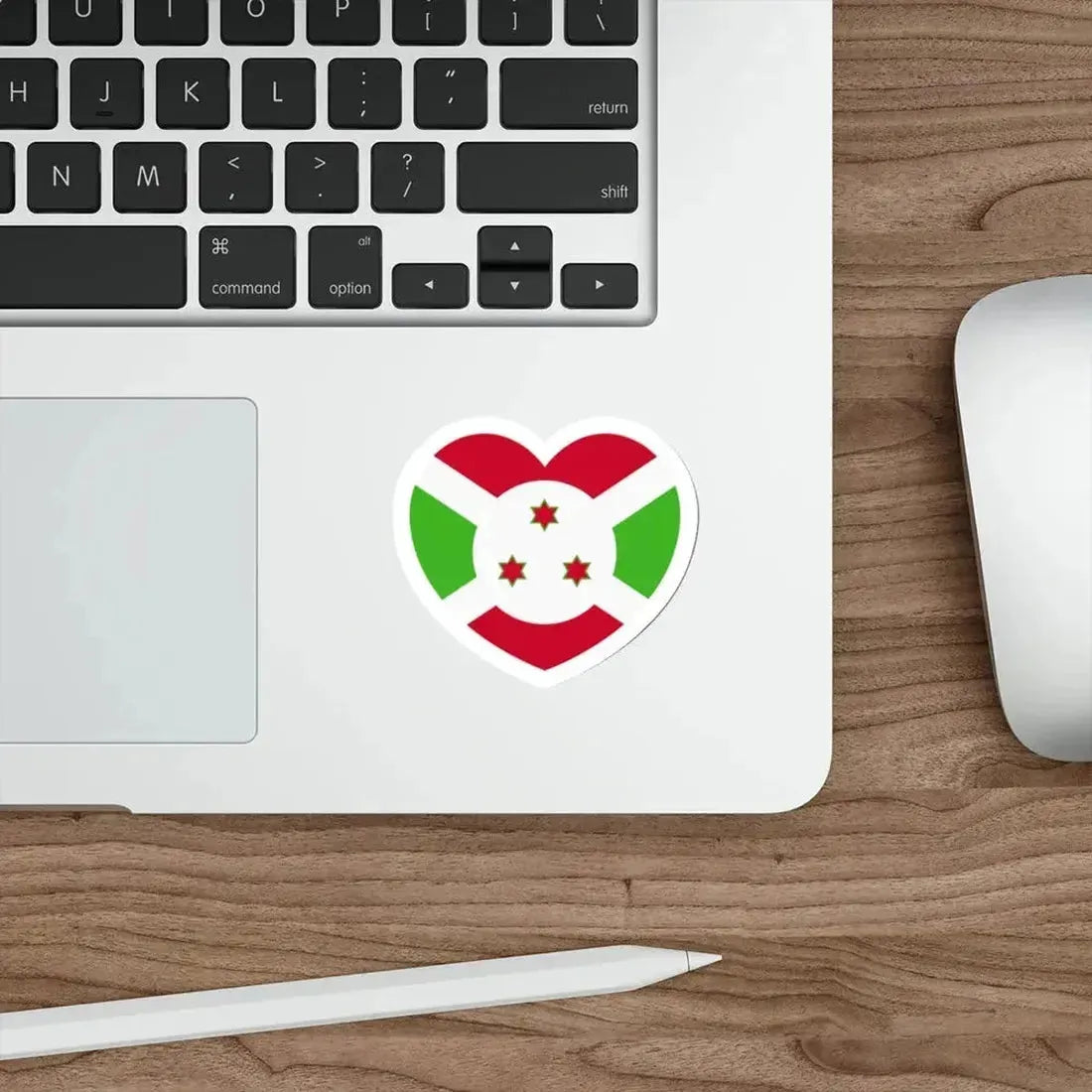Heart Flag of Burundi - STICKER Vinyl Die-Cut Decal - The Sticker Space