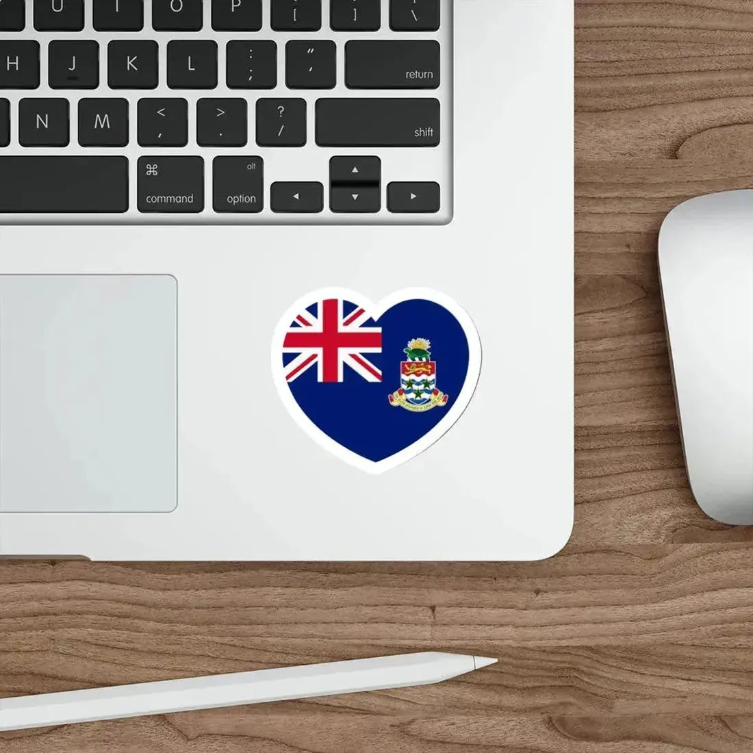 Heart Flag of Cayman Islands - STICKER Vinyl Die-Cut Decal - The Sticker Space